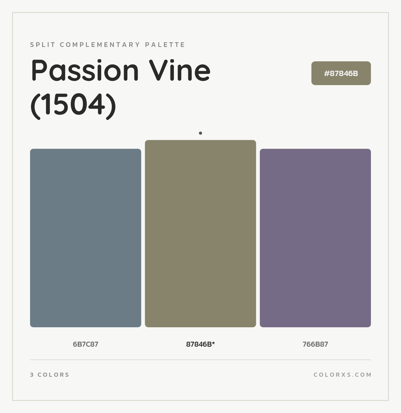 Passion Vine (1504) - Split-Complementary Color Palette