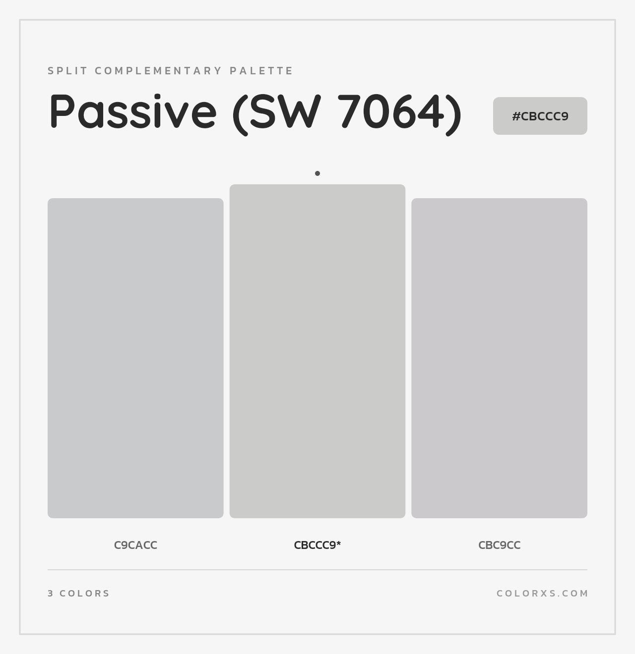 Passive (SW 7064) - Split-Complementary Color Palette