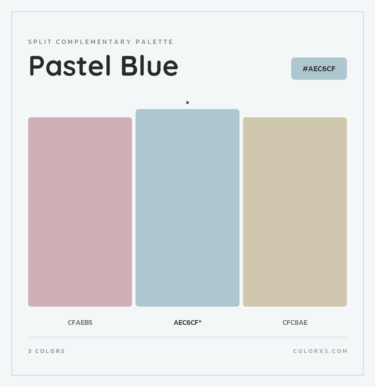 Pastel Blue - Split-Complementary Color Palette