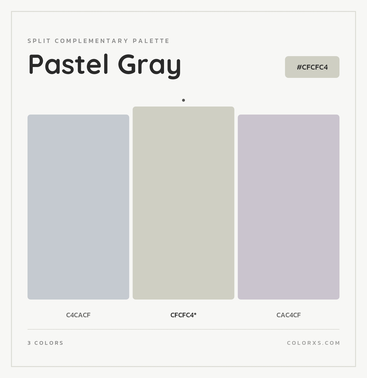 Pastel Gray - Split-Complementary Color Palette