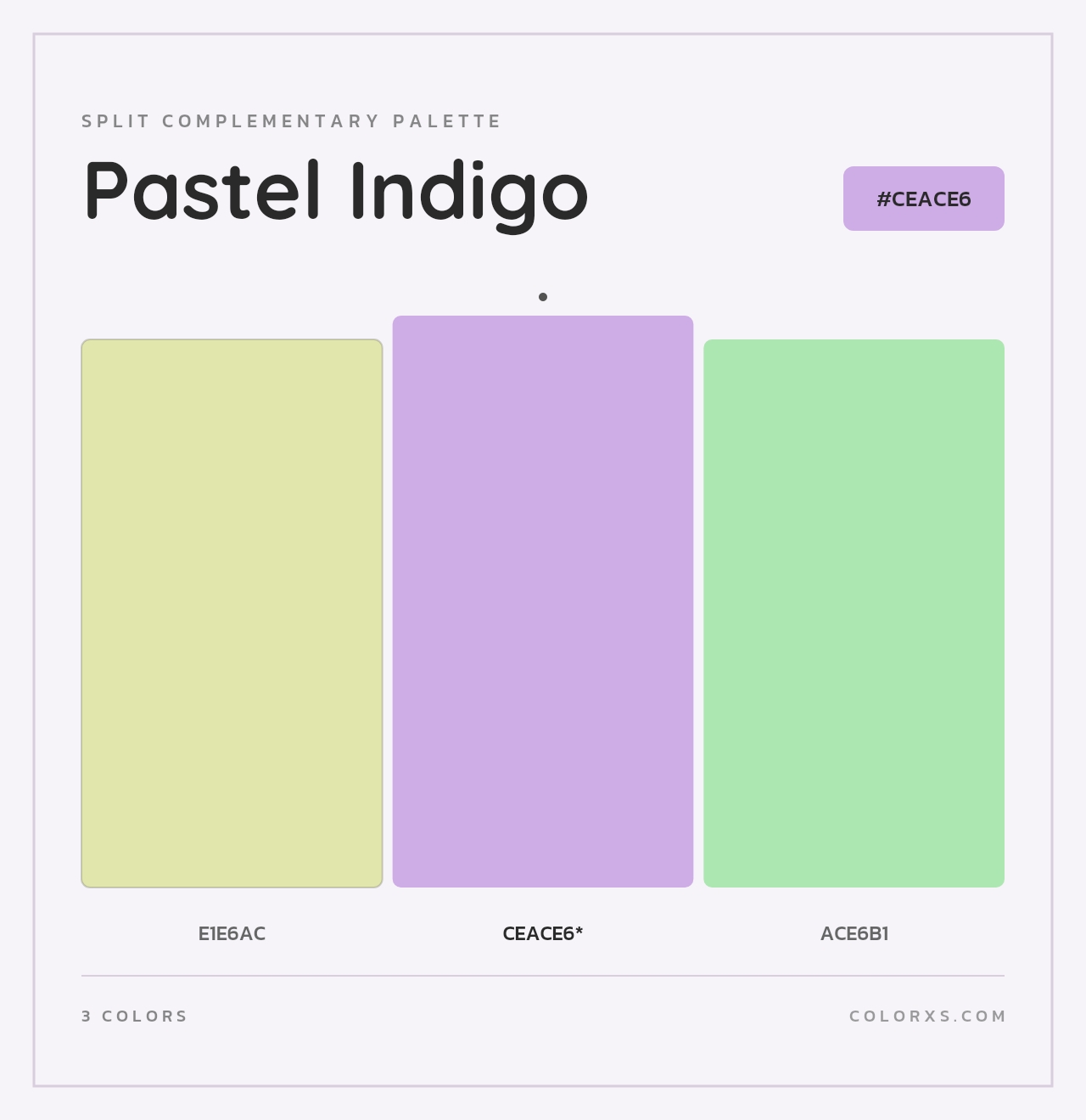 Pastel Indigo - Split-Complementary Color Palette