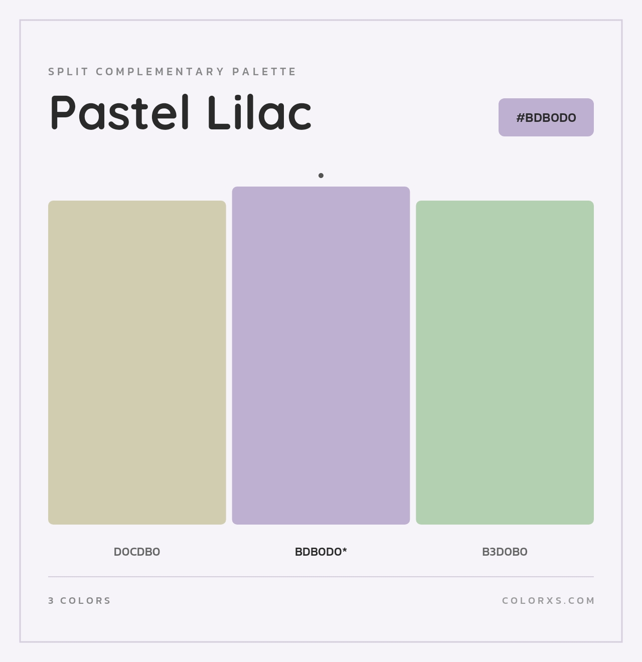 Pastel Lilac - Split-Complementary Color Palette