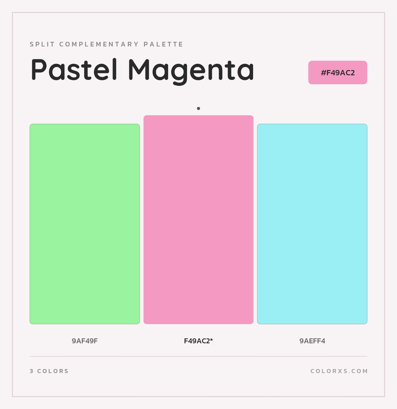 Pastel Magenta - Split-Complementary Color Palette