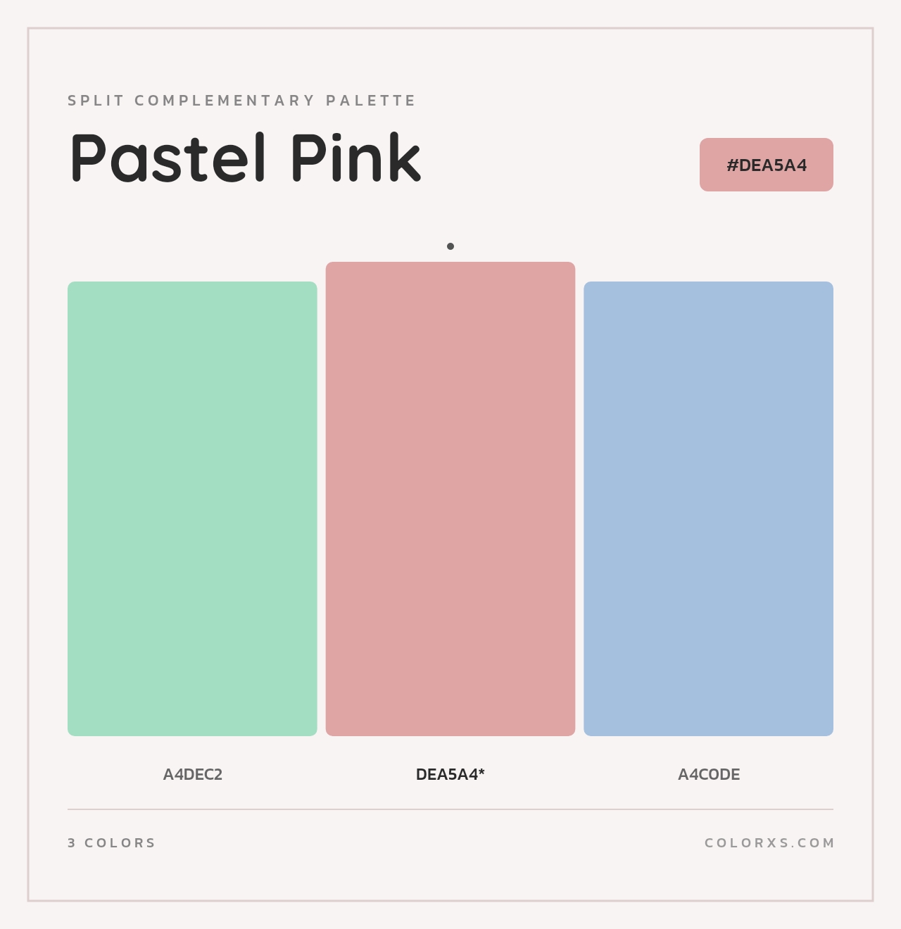 Pastel Pink - Split-Complementary Color Palette