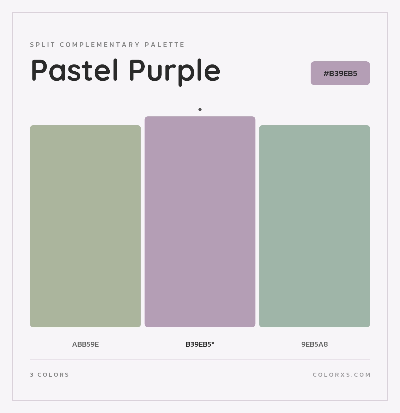 Pastel Purple - Split-Complementary Color Palette