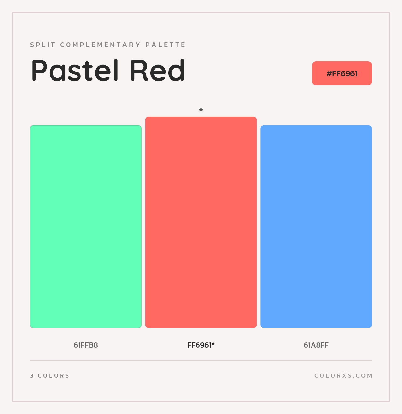 Pastel Red - Split-Complementary Color Palette