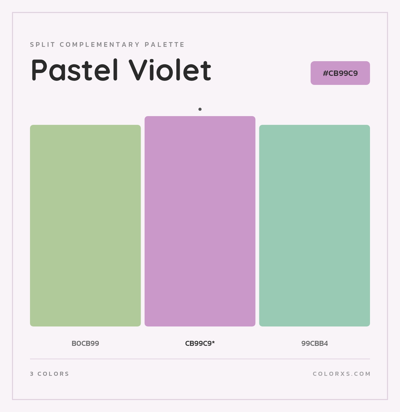 Pastel Violet - Split-Complementary Color Palette