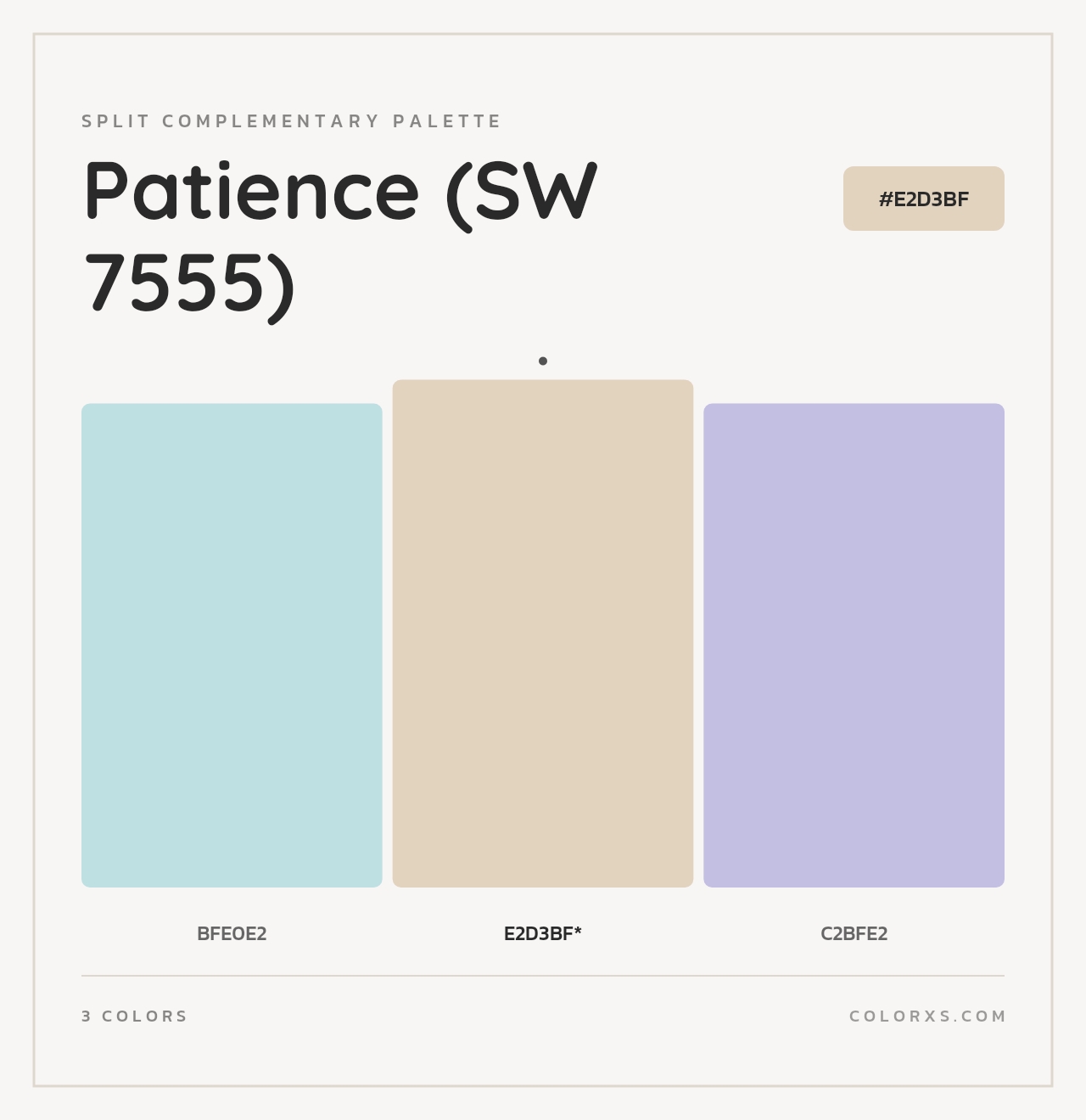 Patience (SW 7555) - Split-Complementary Color Palette