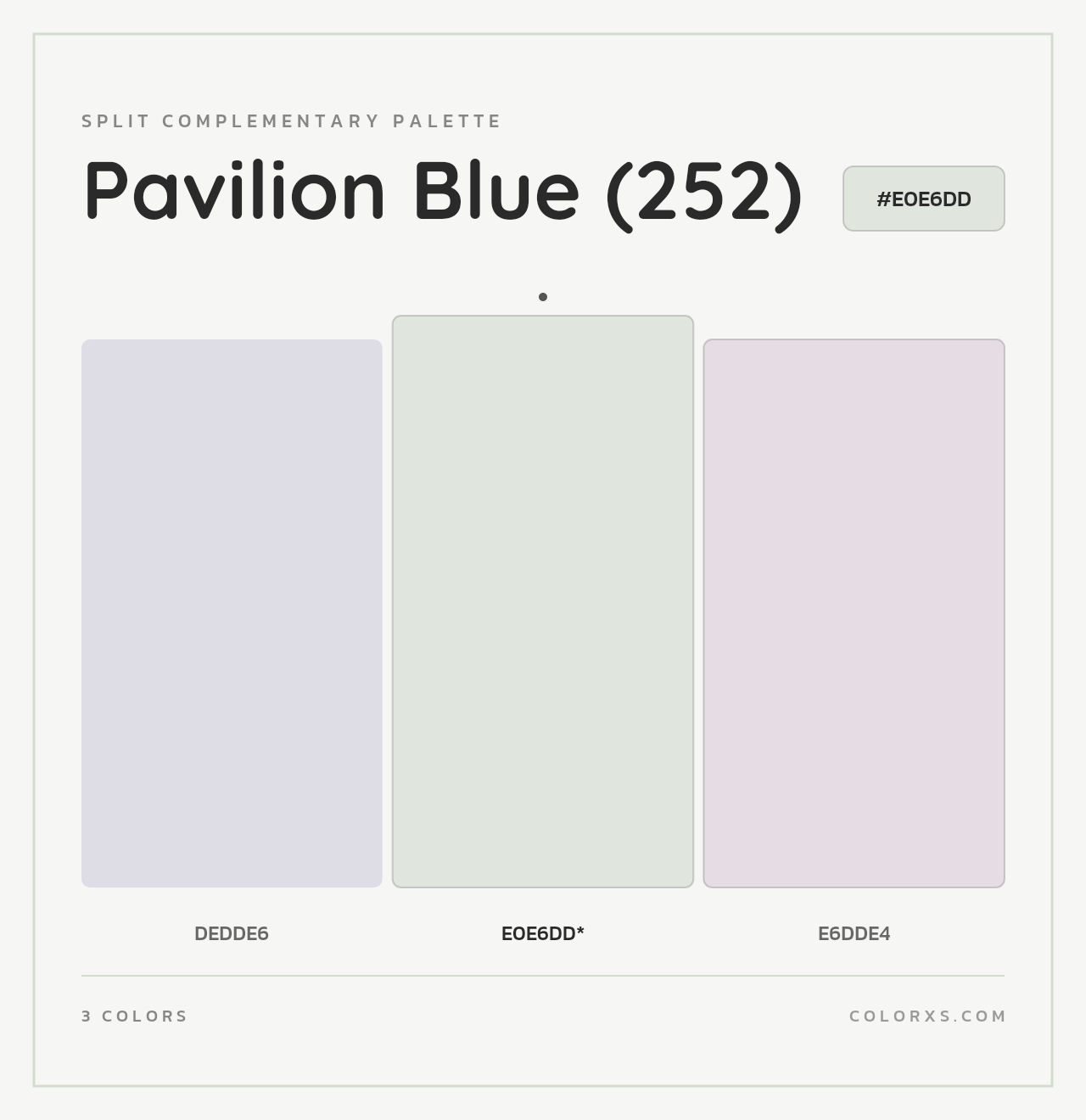 Pavilion Blue (252) - Split-Complementary Color Palette