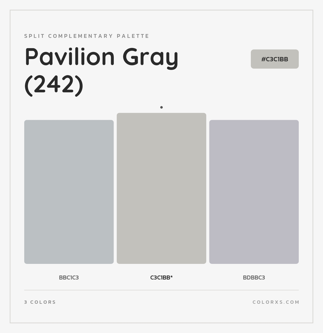 Pavilion Gray (242) - Split-Complementary Color Palette