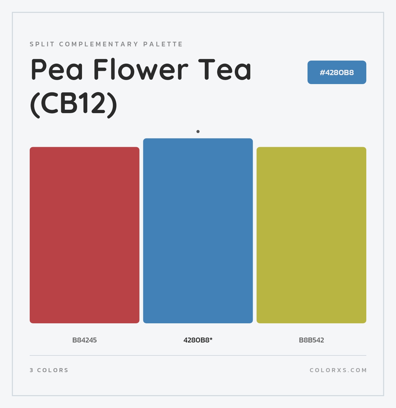 Pea Flower Tea (CB12) - Split-Complementary Color Palette