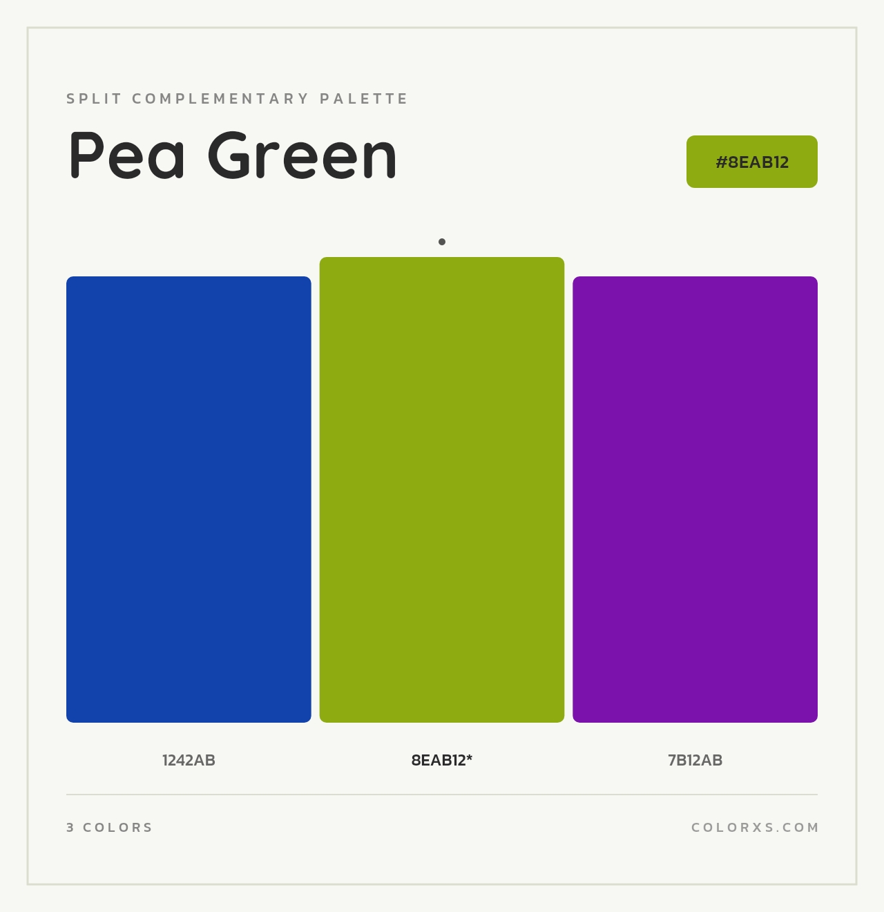 Pea Green - Split-Complementary Color Palette