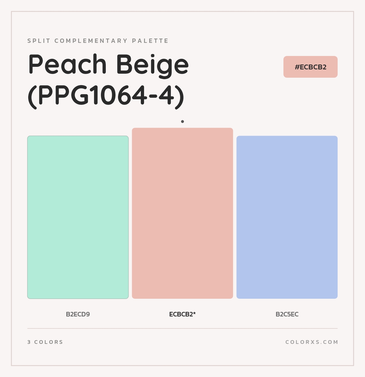 Peach Beige (PPG1064-4) - Split-Complementary Color Palette