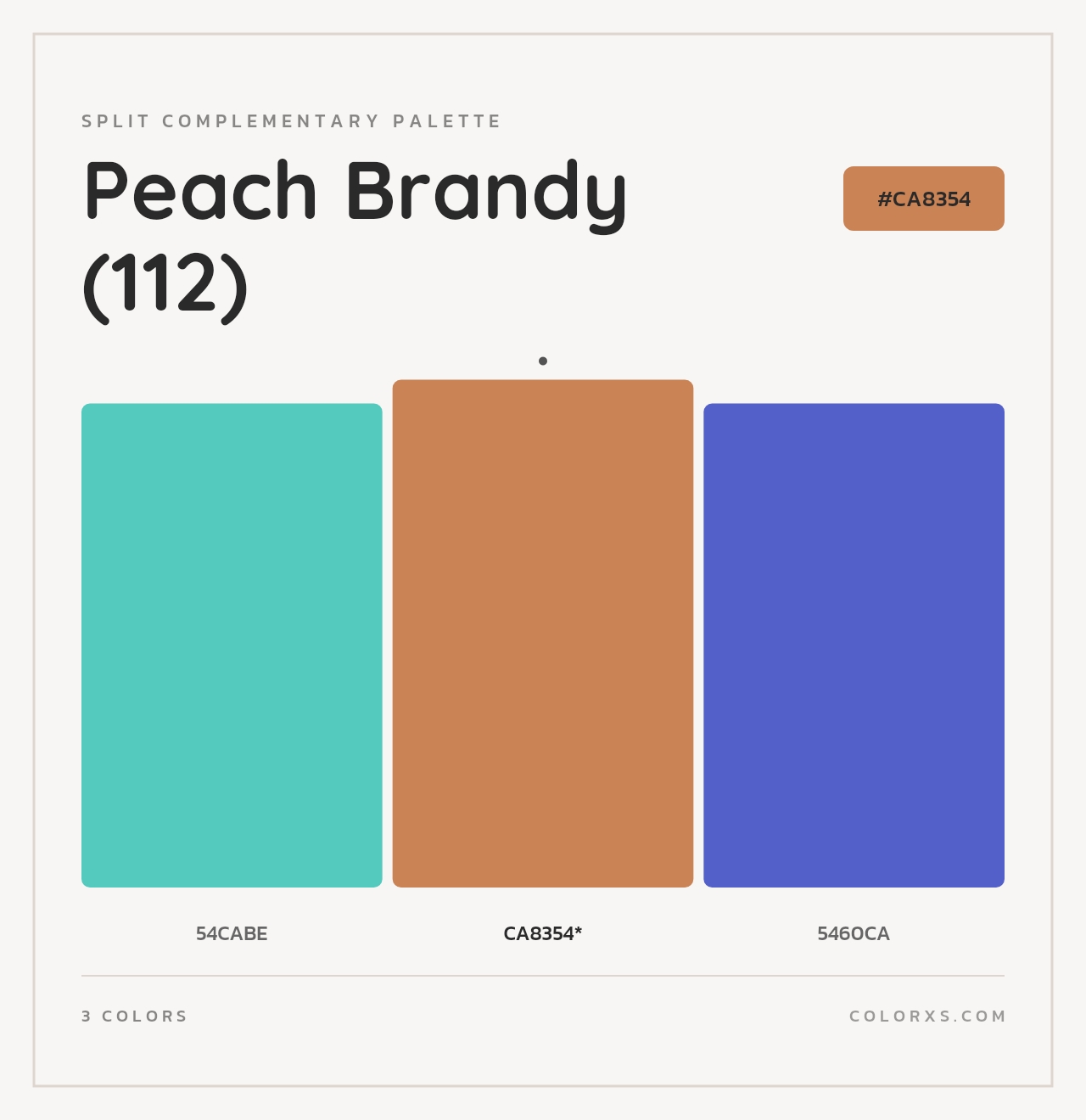 Peach Brandy (112) - Split-Complementary Color Palette