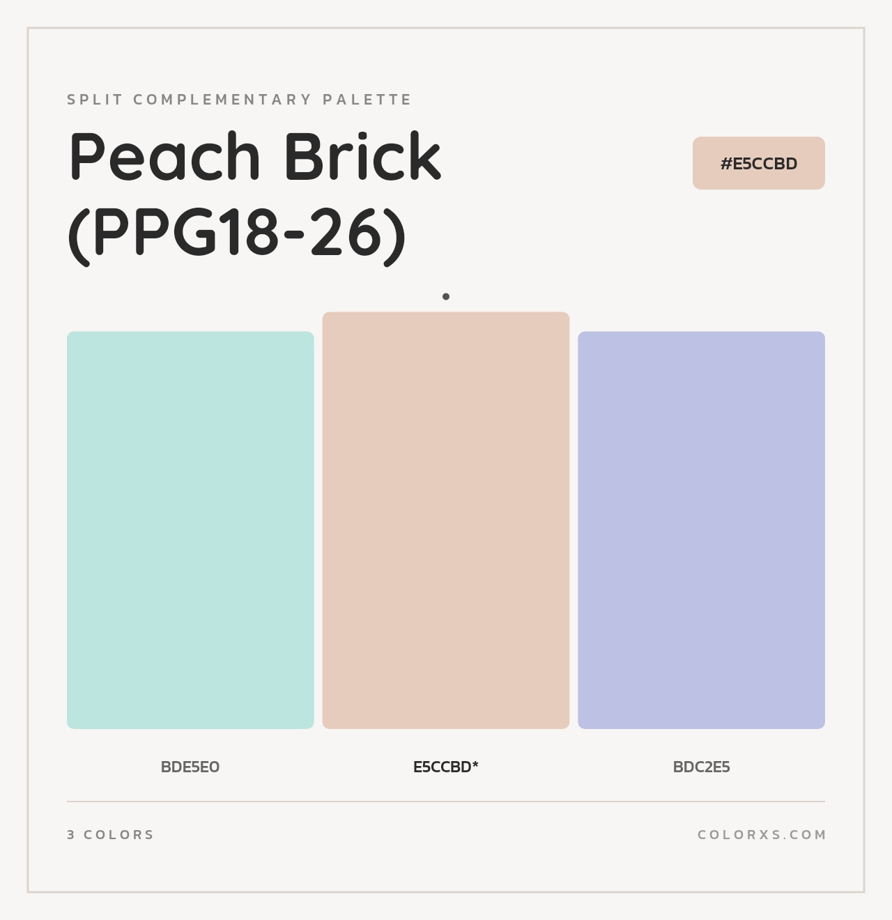 Peach Brick (PPG18-26) - Split-Complementary Color Palette