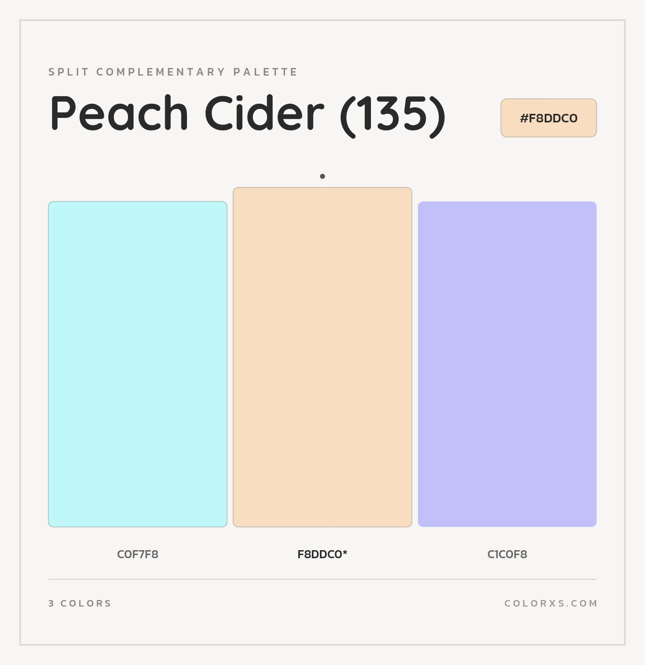 Peach Cider (135) - Split-Complementary Color Palette