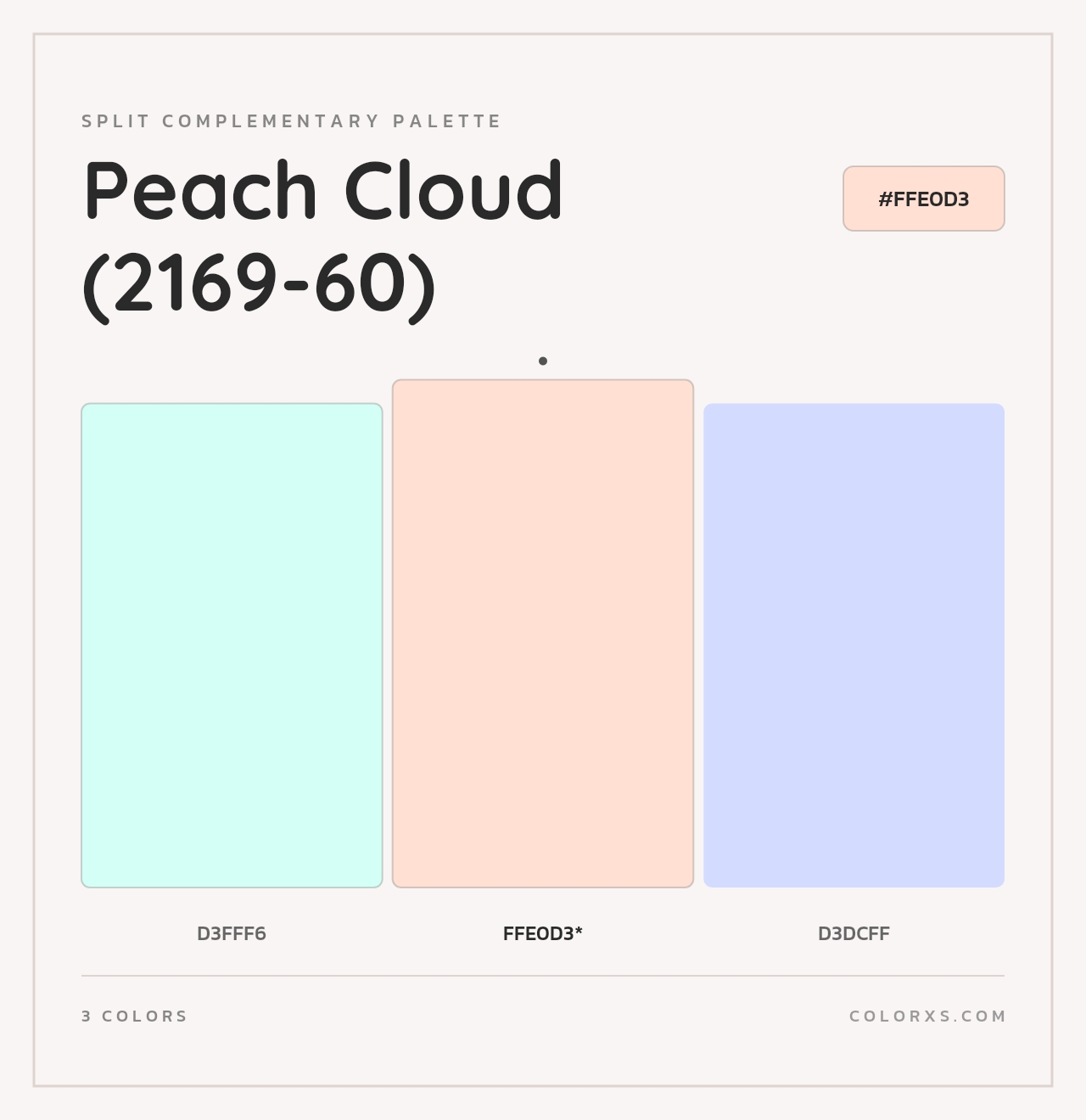 Peach Cloud (2169-60) - Split-Complementary Color Palette