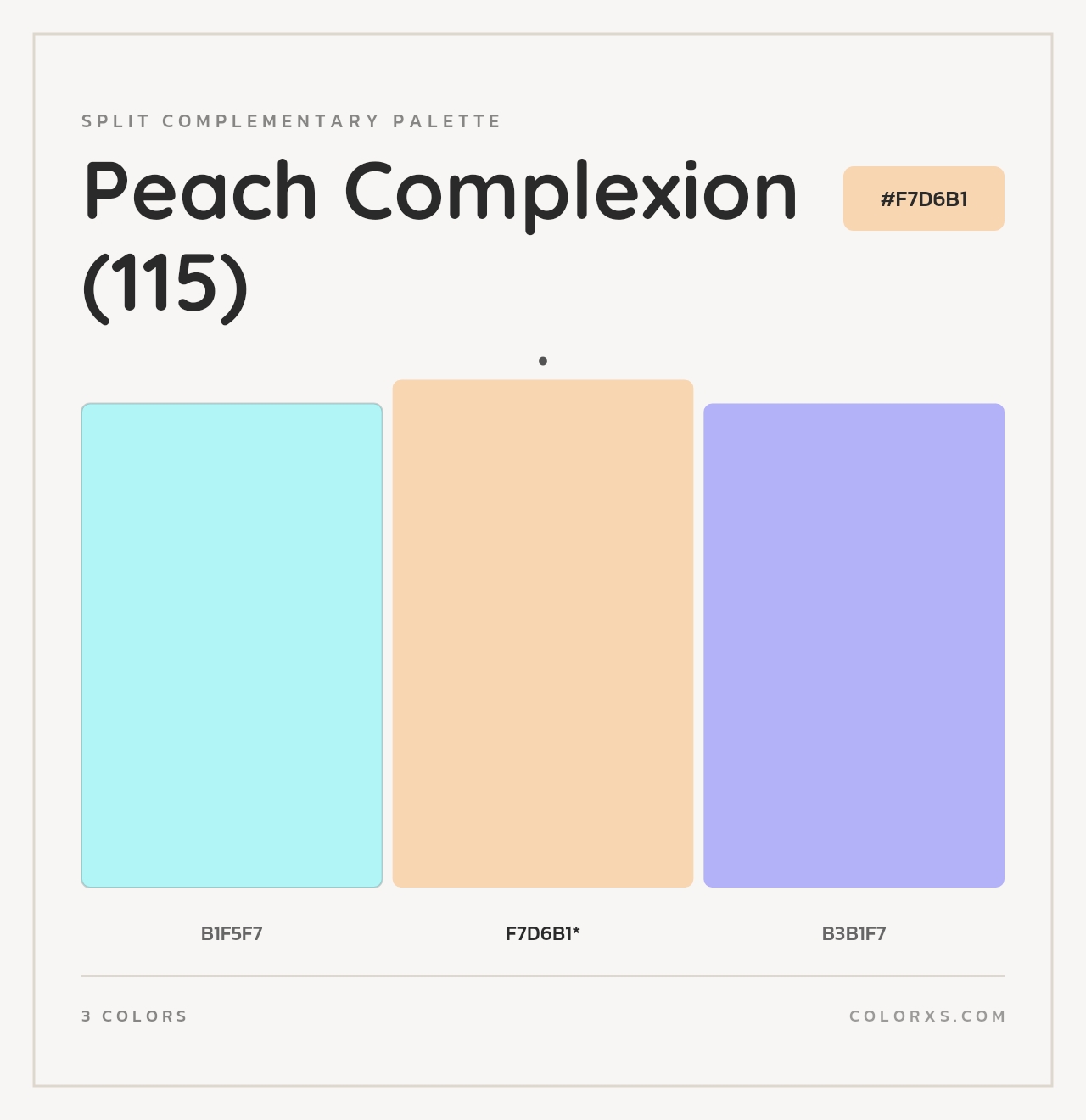 Peach Complexion (115) - Split-Complementary Color Palette