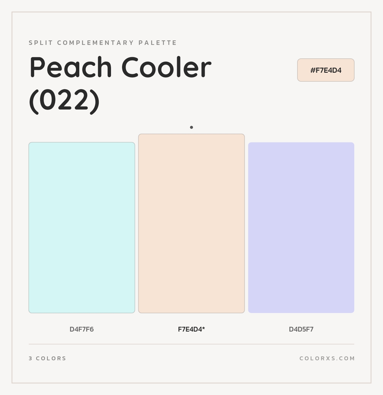 Peach Cooler (022) - Split-Complementary Color Palette
