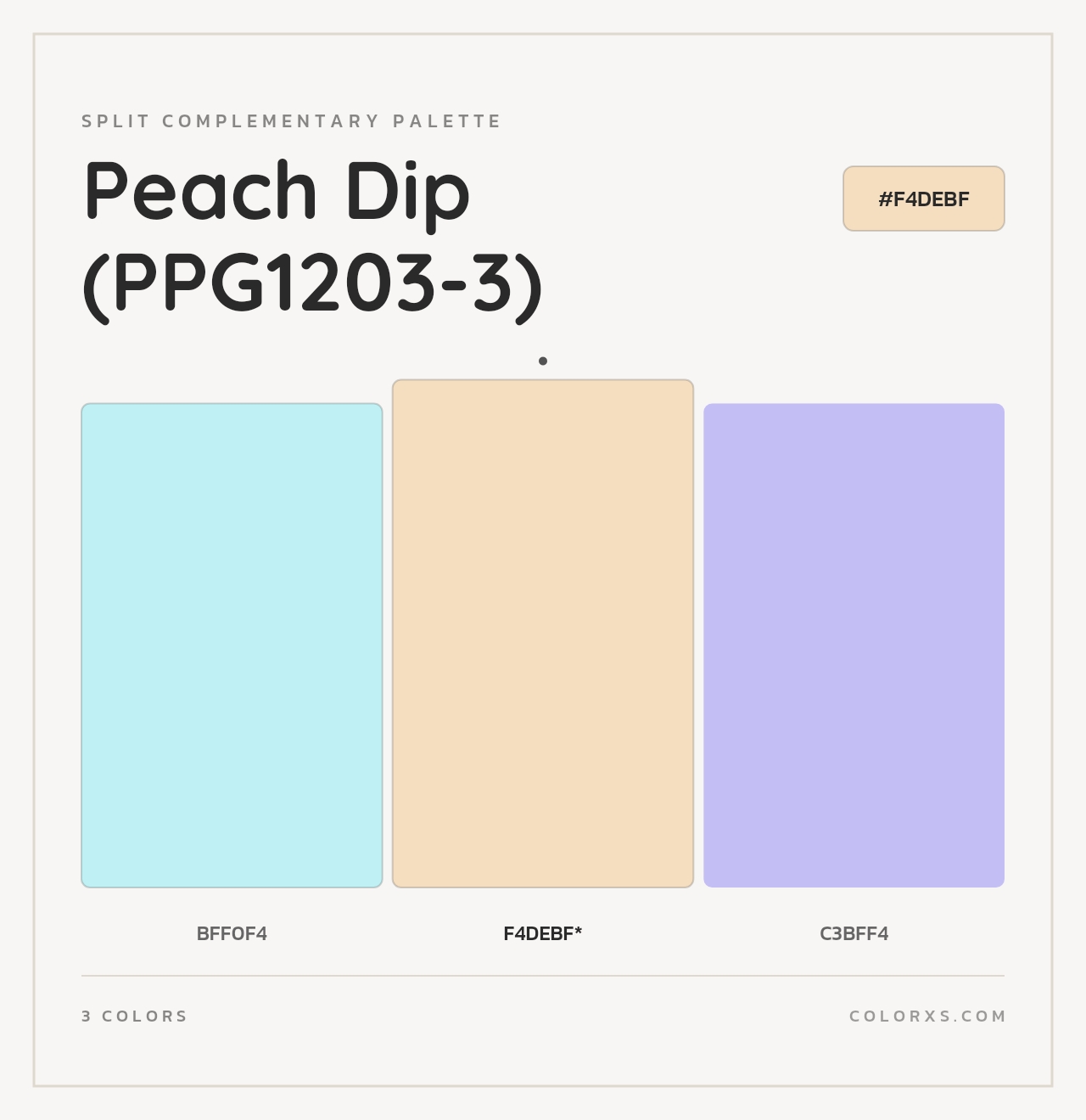 Peach Dip (PPG1203-3) - Split-Complementary Color Palette