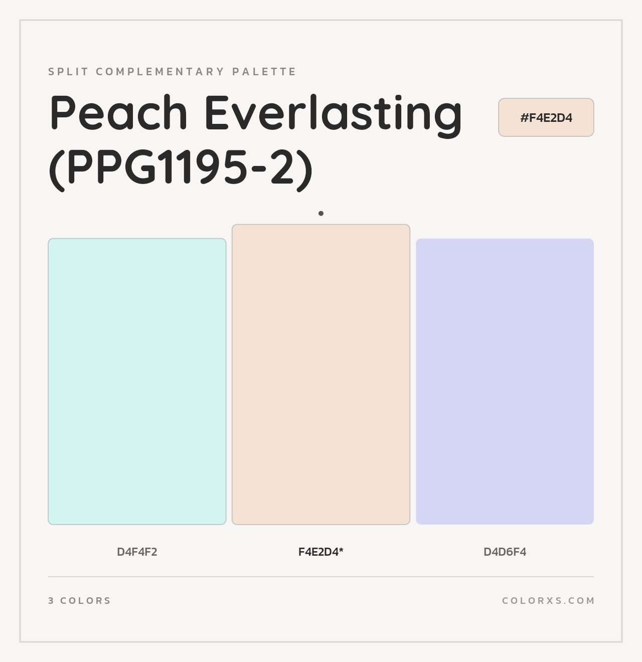 Peach Everlasting (PPG1195-2) - Split-Complementary Color Palette