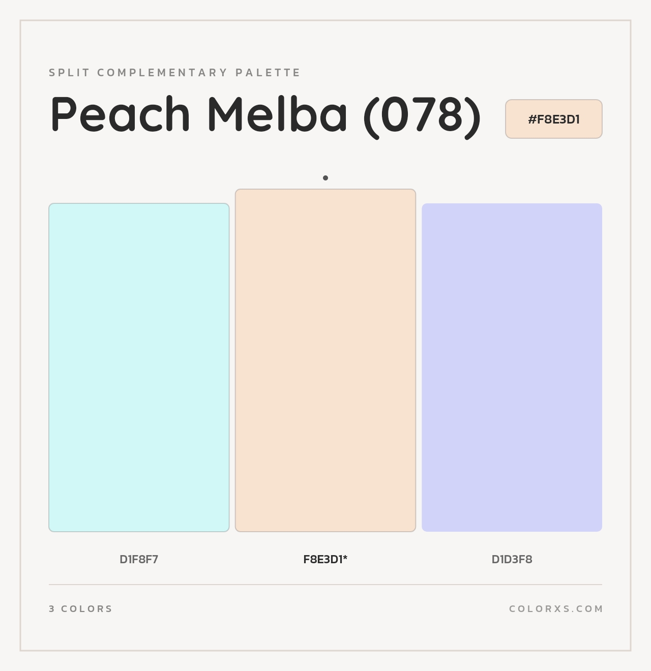 Peach Melba (078) - Split-Complementary Color Palette