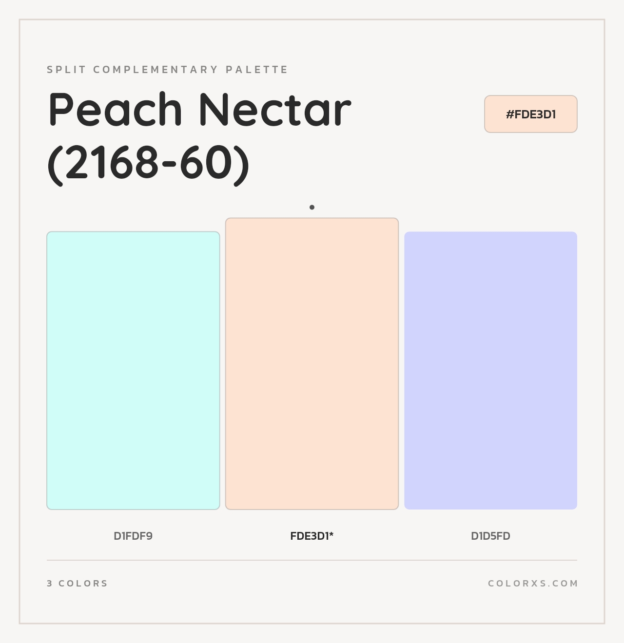 Peach Nectar (2168-60) - Split-Complementary Color Palette