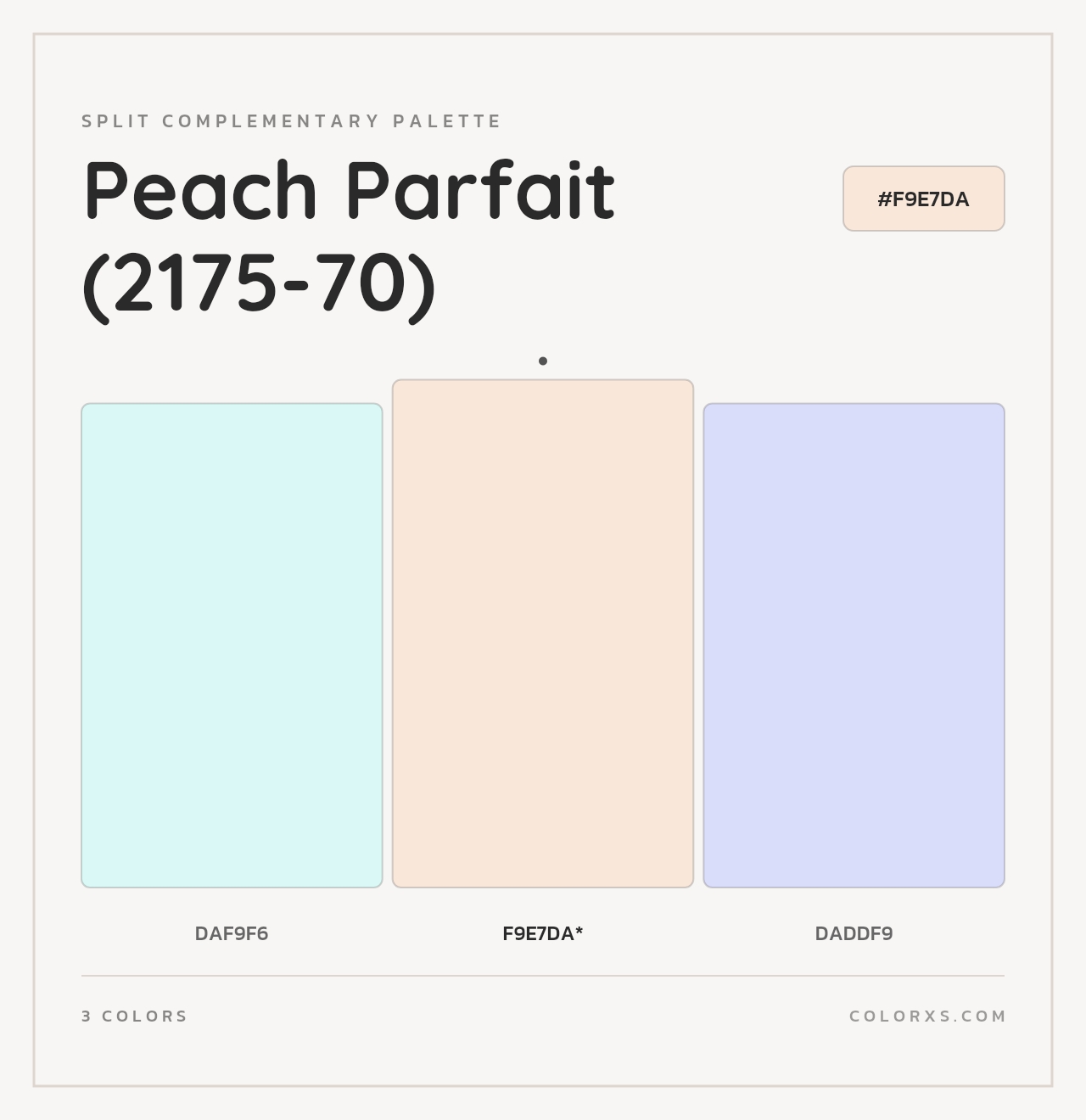 Peach Parfait (2175-70) - Split-Complementary Color Palette