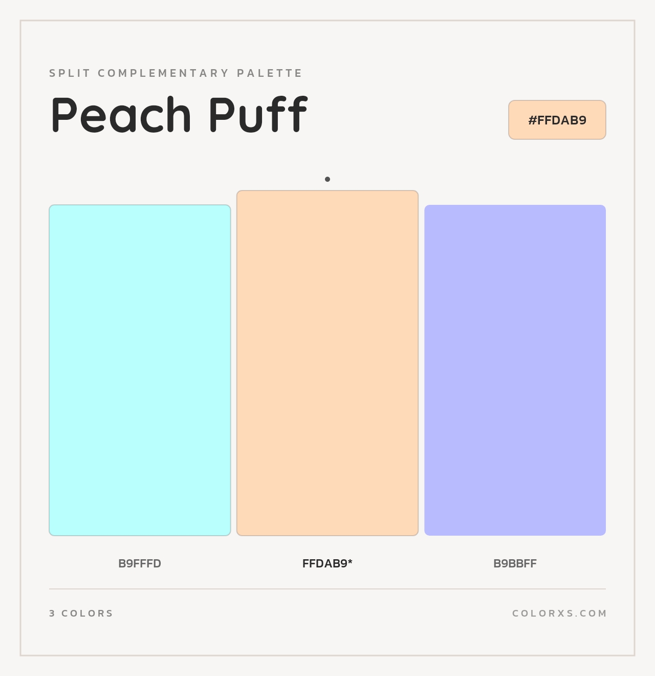 Peach Puff - Split-Complementary Color Palette