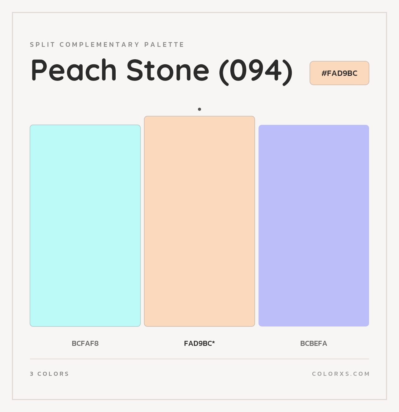 Peach Stone (094) - Split-Complementary Color Palette