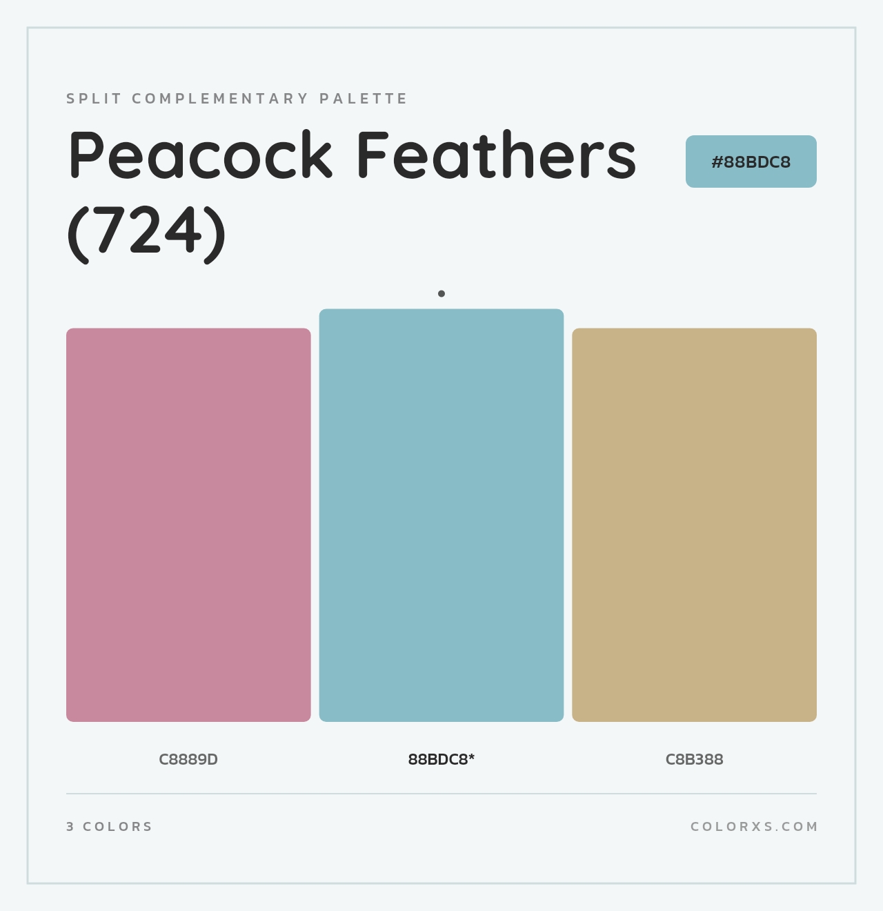 Peacock Feathers (724) - Split-Complementary Color Palette