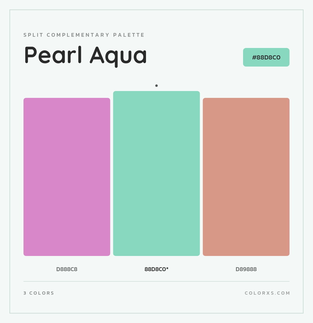 Pearl Aqua - Split-Complementary Color Palette