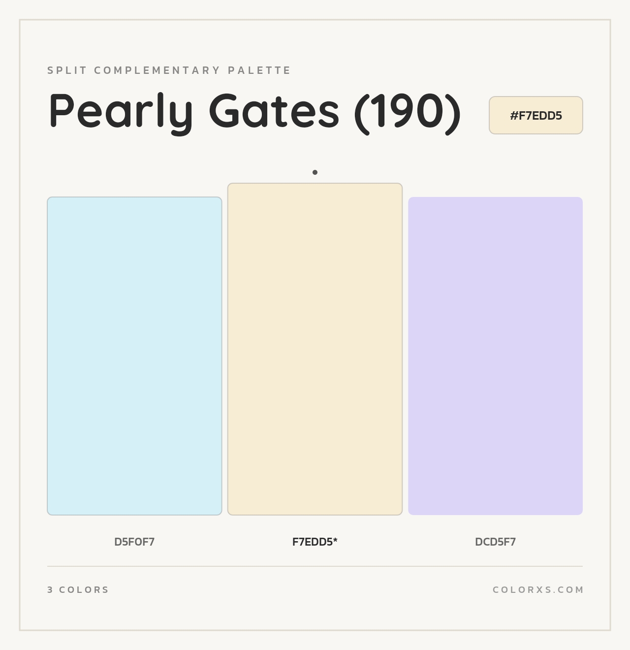 Pearly Gates (190) - Split-Complementary Color Palette