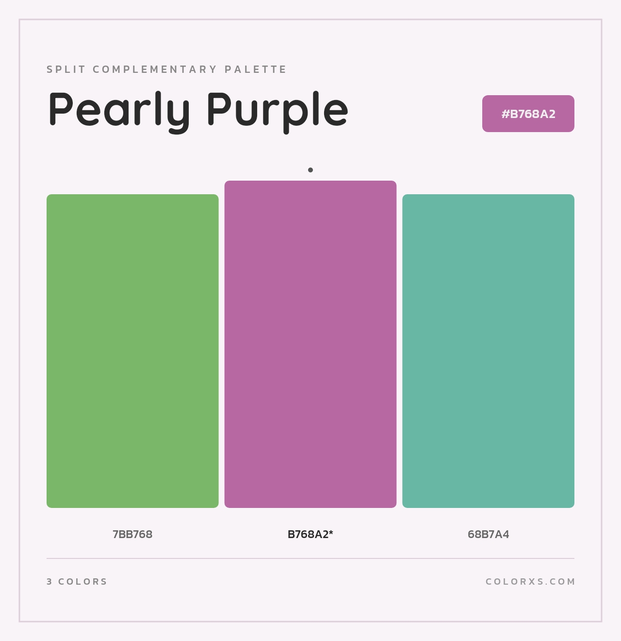 Pearly Purple - Split-Complementary Color Palette