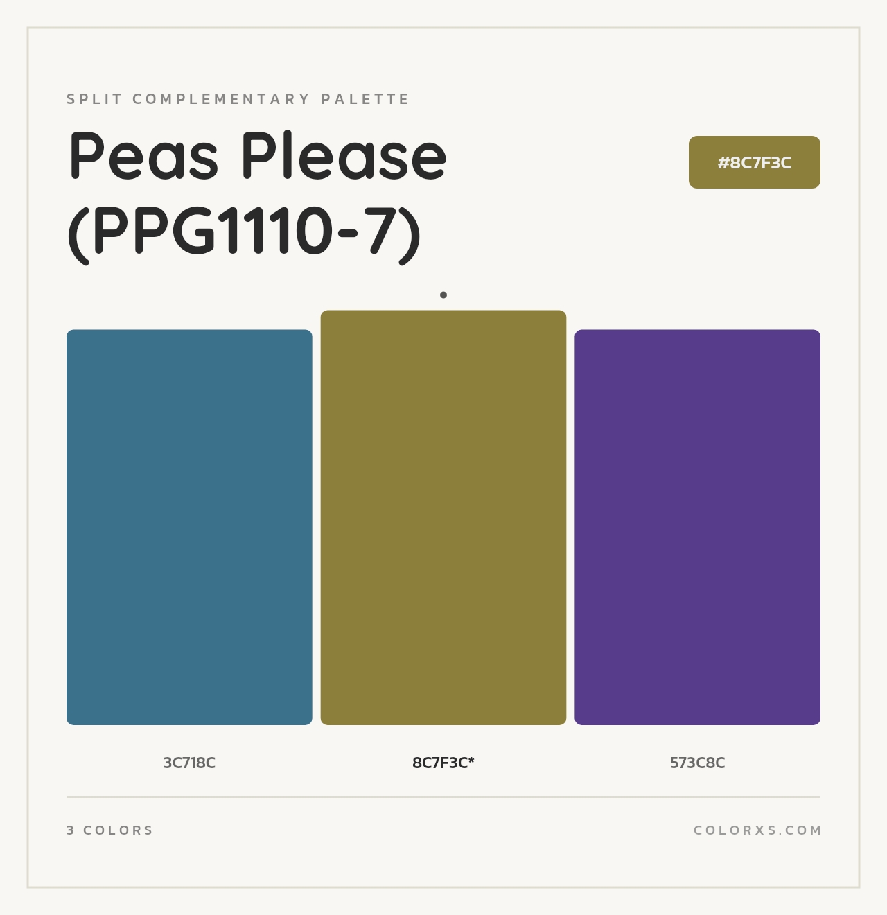 Peas Please (PPG1110-7) - Split-Complementary Color Palette