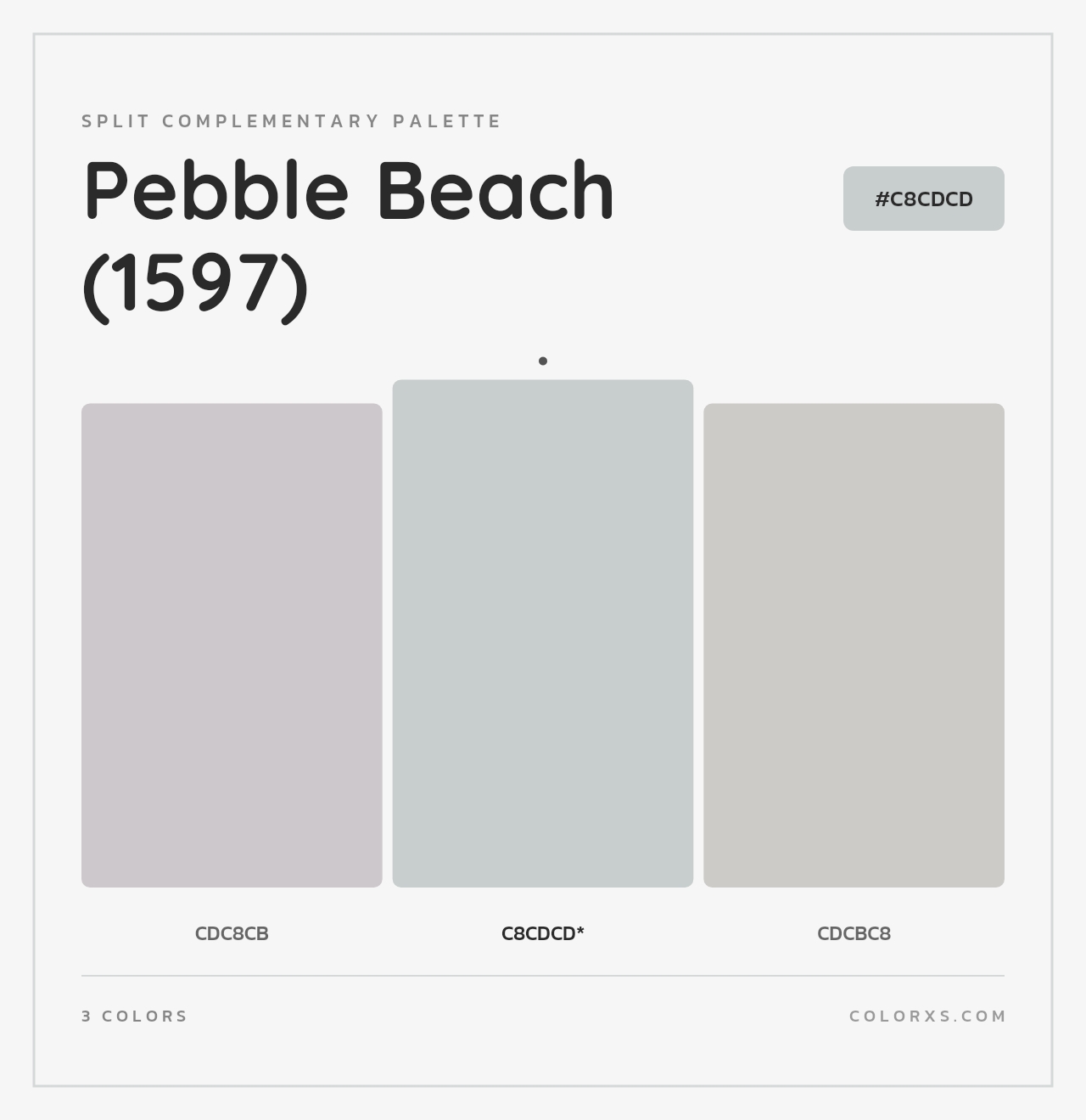 Pebble Beach (1597) - Split-Complementary Color Palette