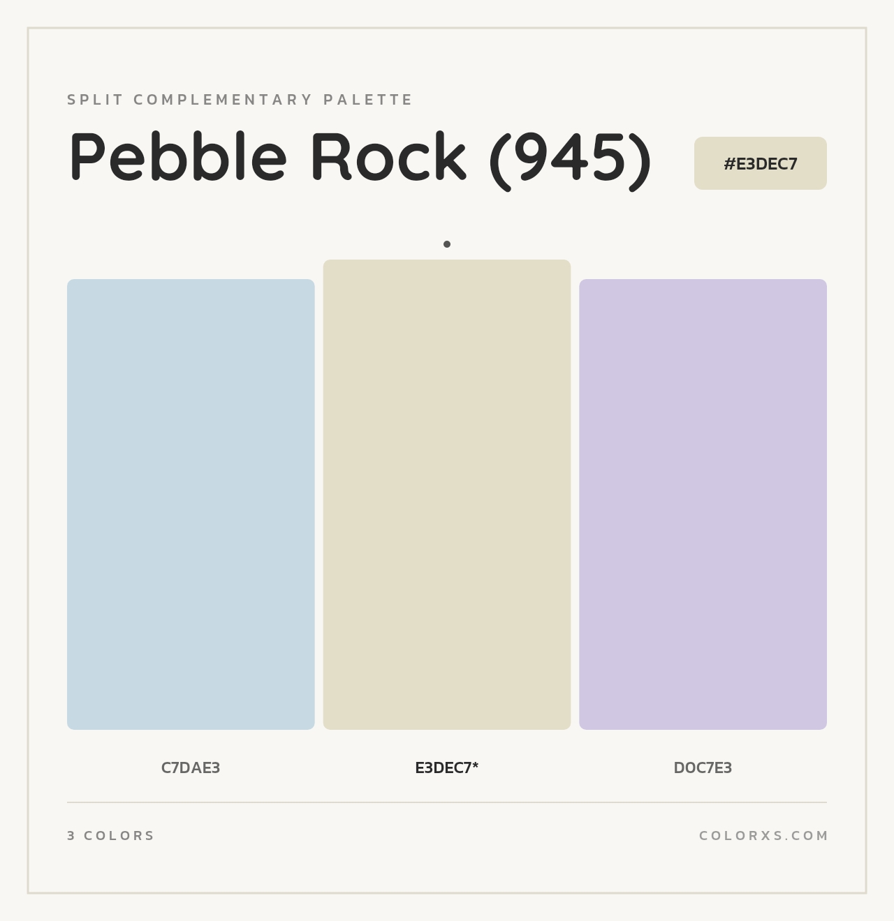 Pebble Rock (945) - Split-Complementary Color Palette