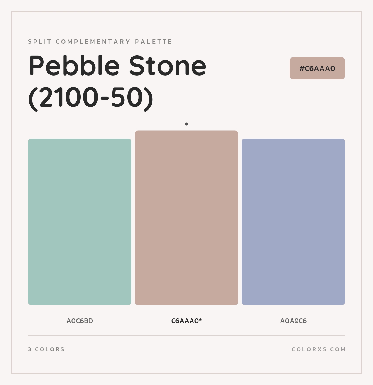 Pebble Stone (2100-50) - Split-Complementary Color Palette