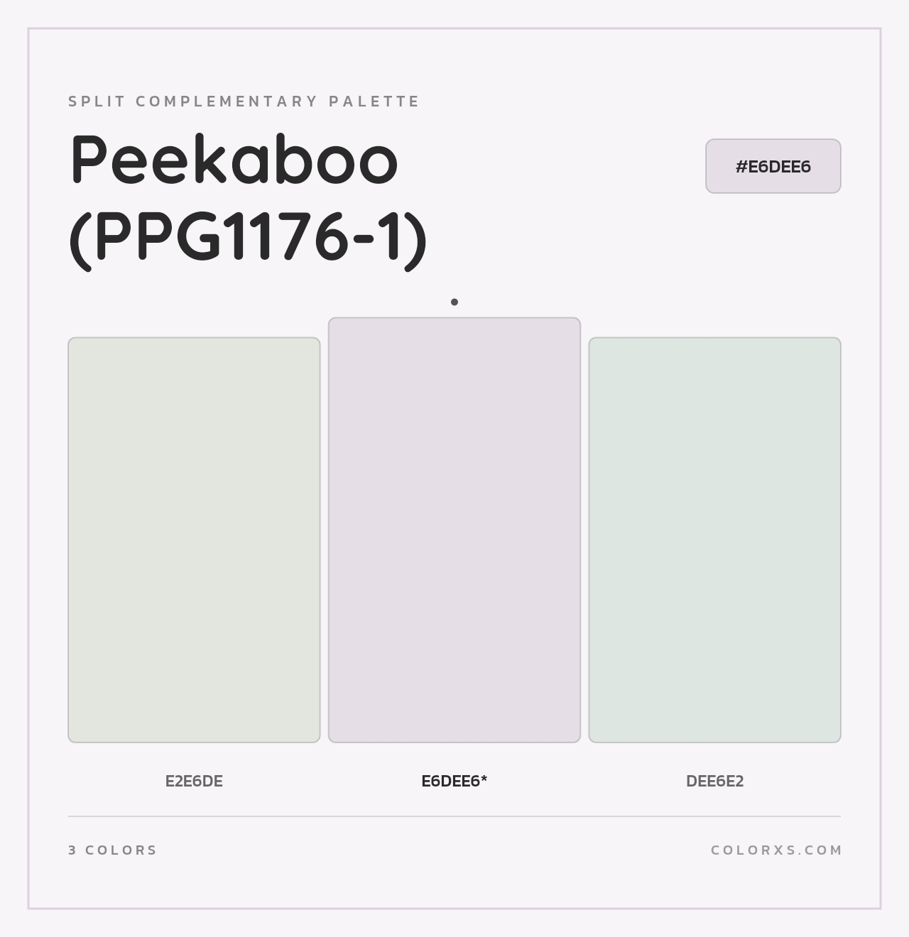 Peekaboo (PPG1176-1) - Split-Complementary Color Palette