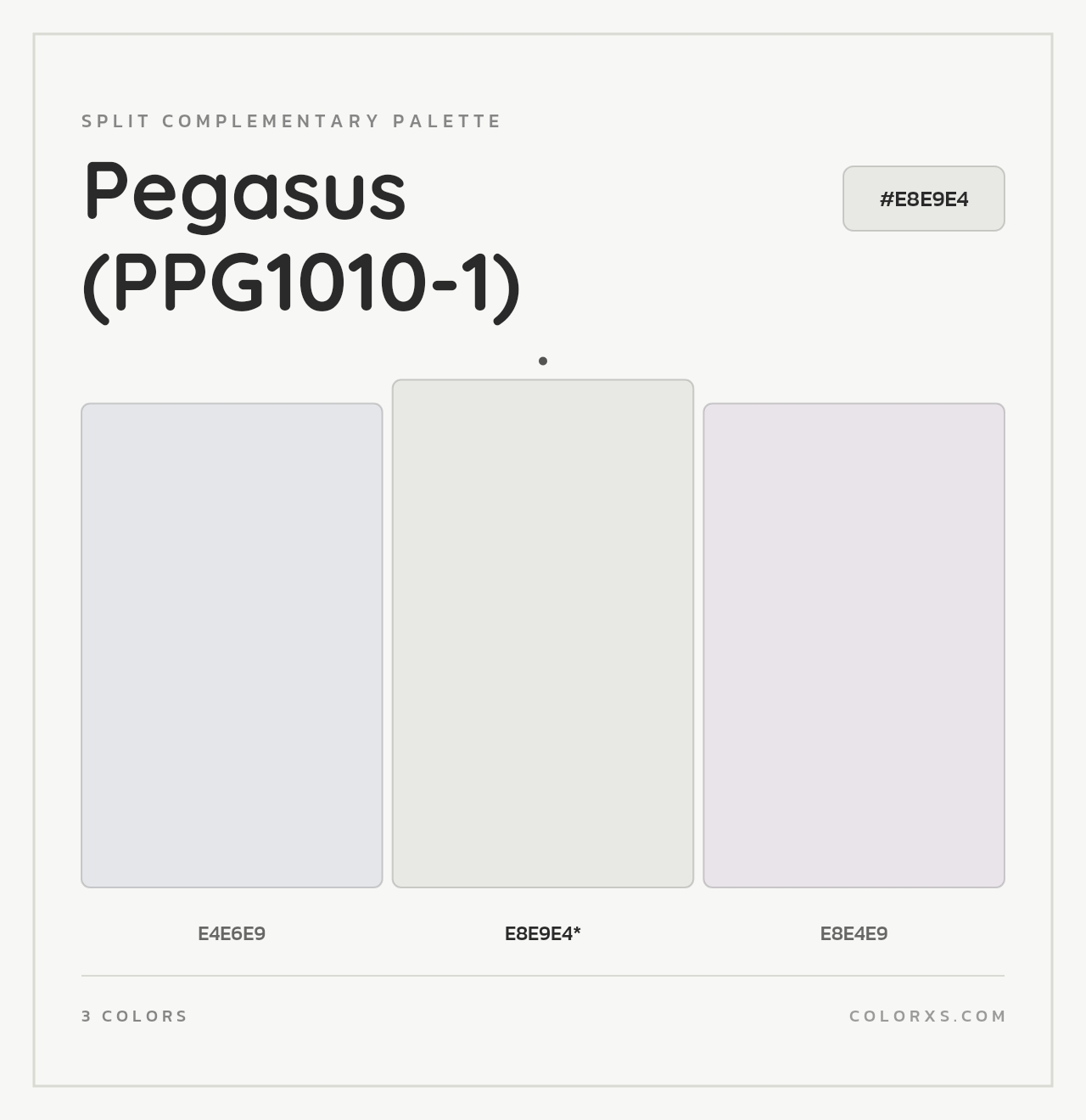 Pegasus (PPG1010-1) - Split-Complementary Color Palette