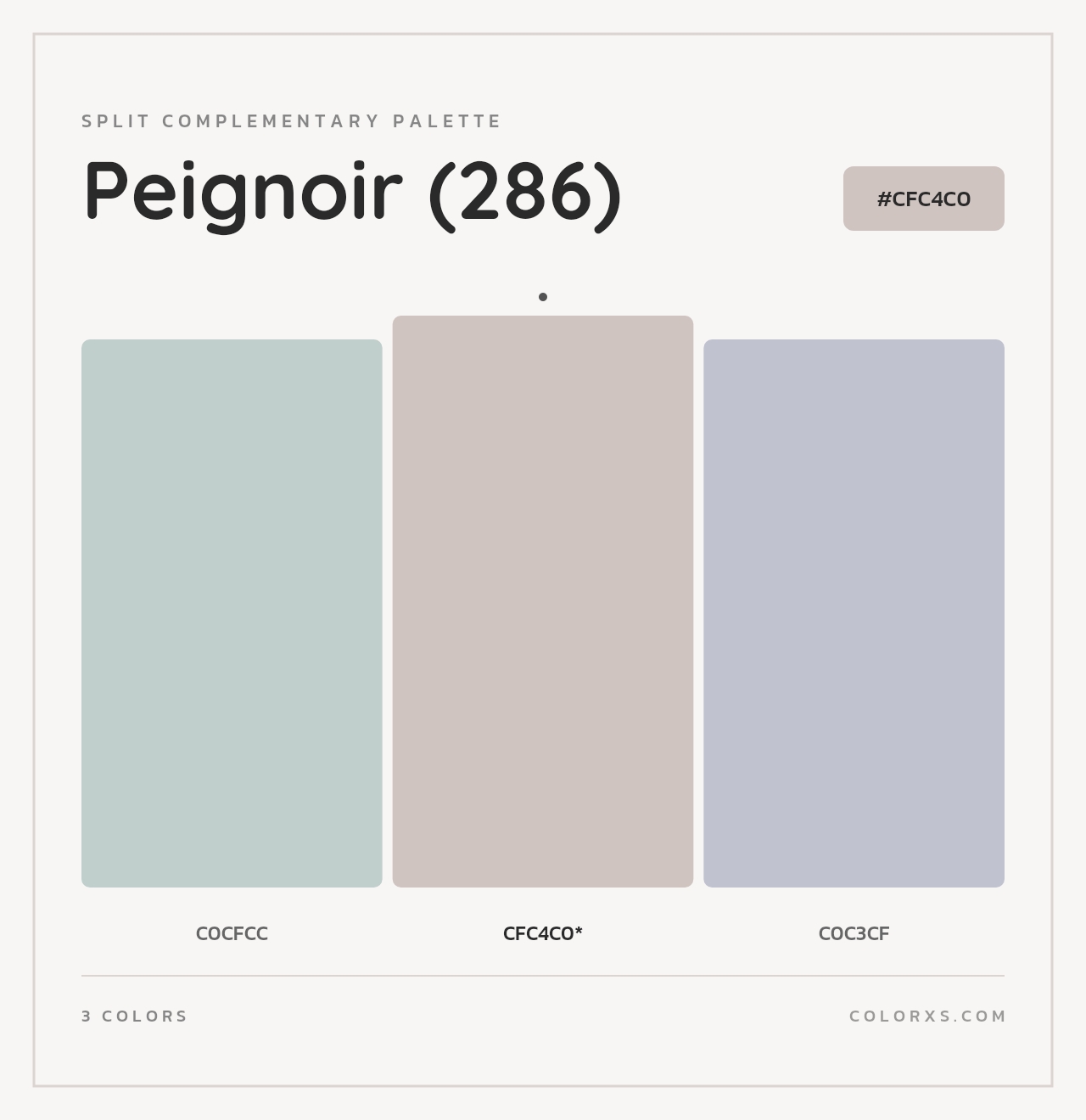 Peignoir (286) - Split-Complementary Color Palette