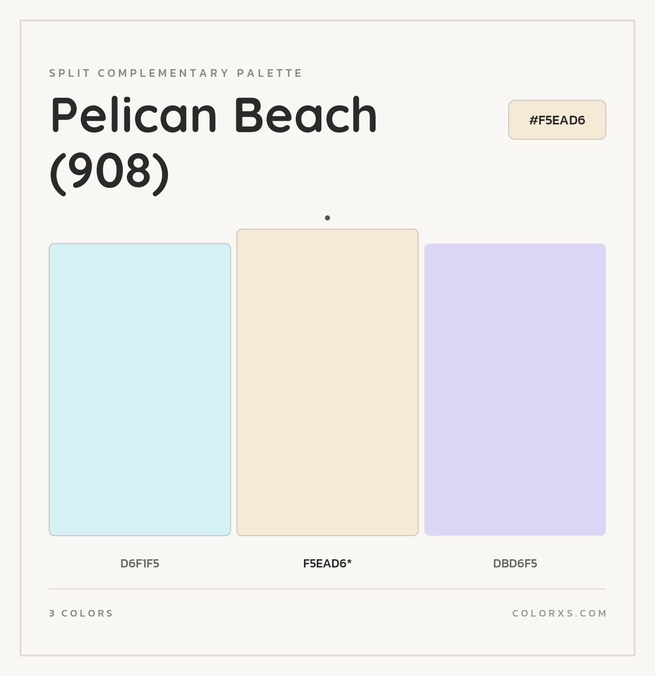 Pelican Beach (908) - Split-Complementary Color Palette