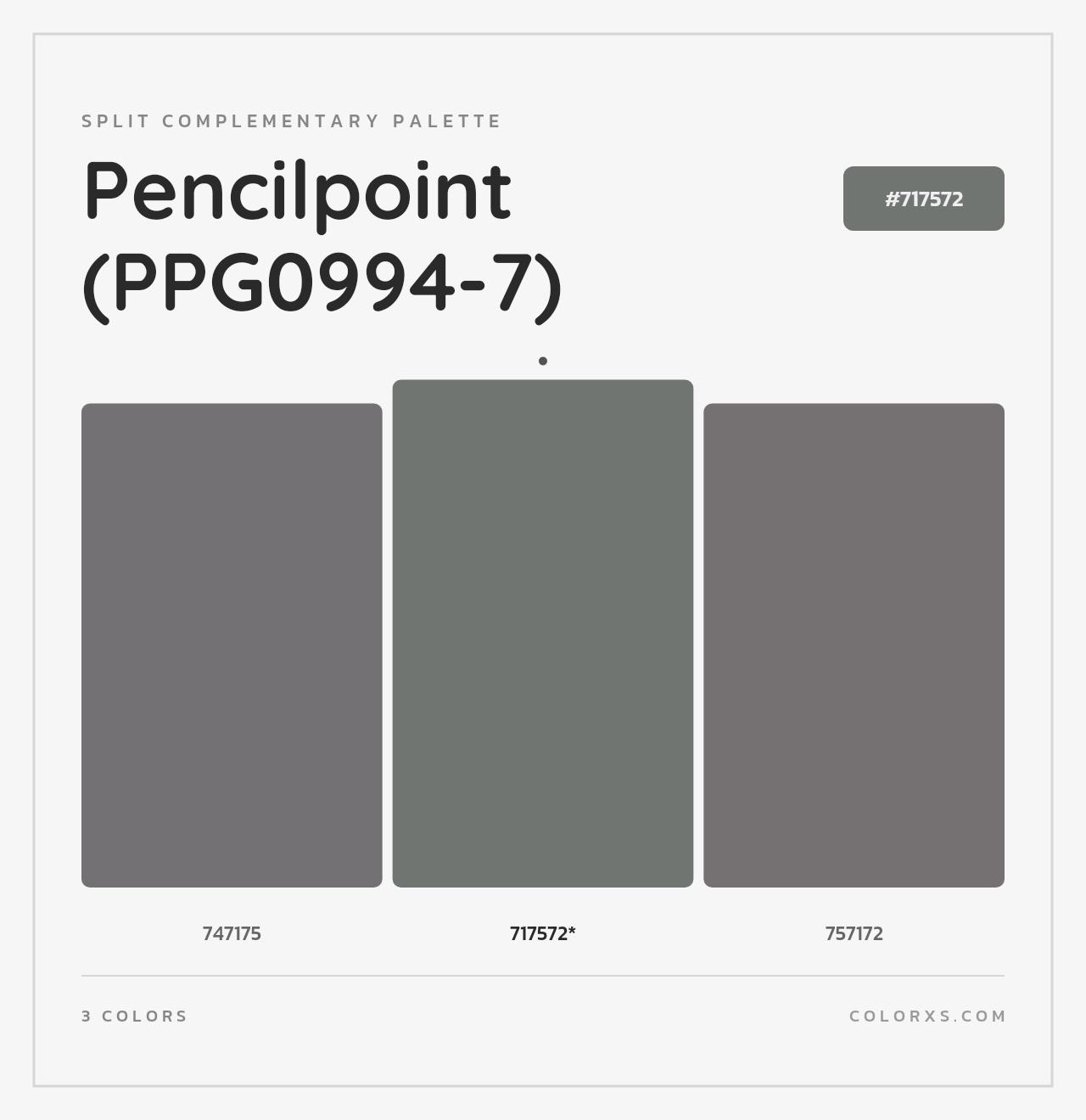 Pencilpoint (PPG0994-7) - Split-Complementary Color Palette