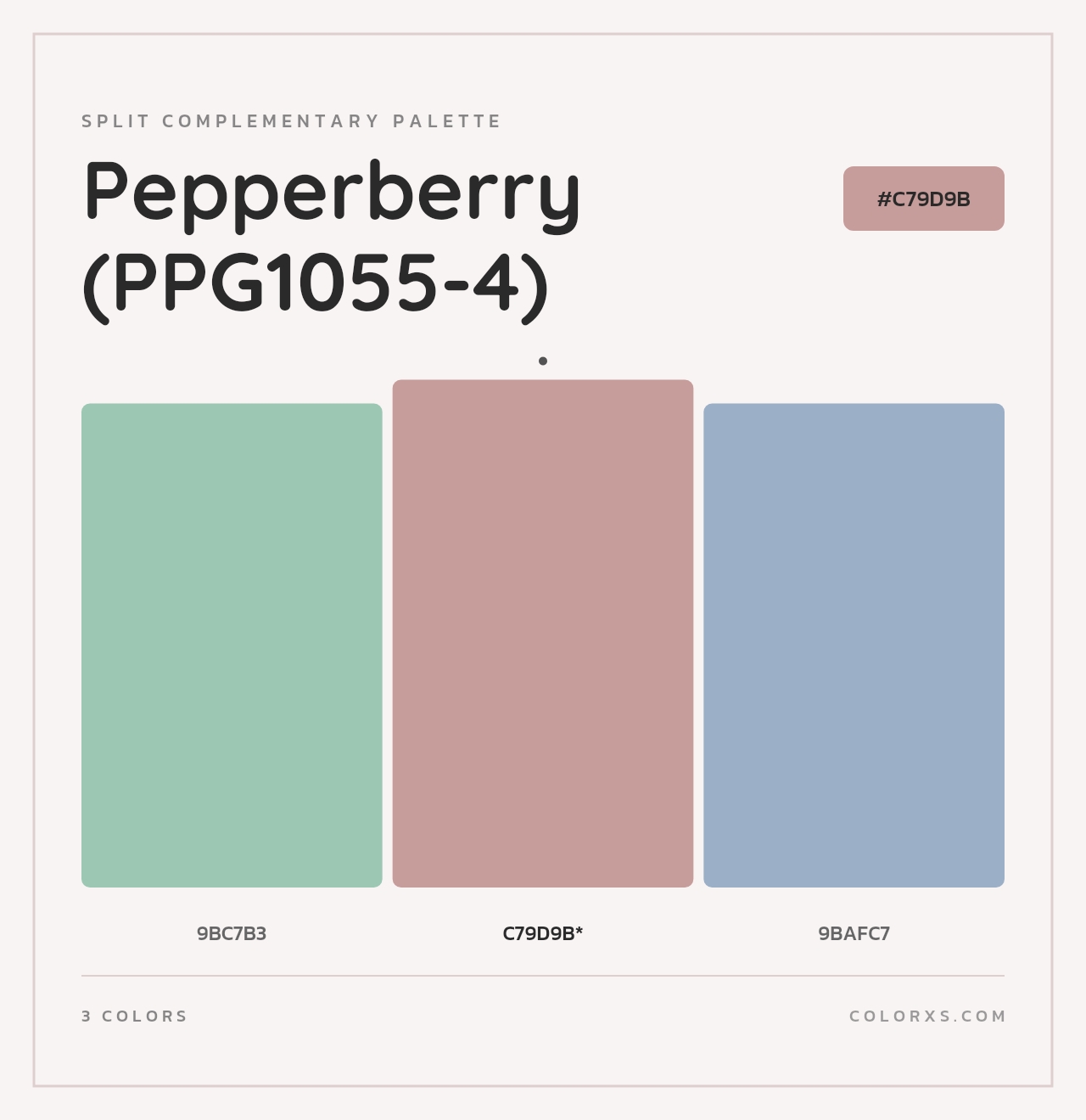 Pepperberry (PPG1055-4) - Split-Complementary Color Palette