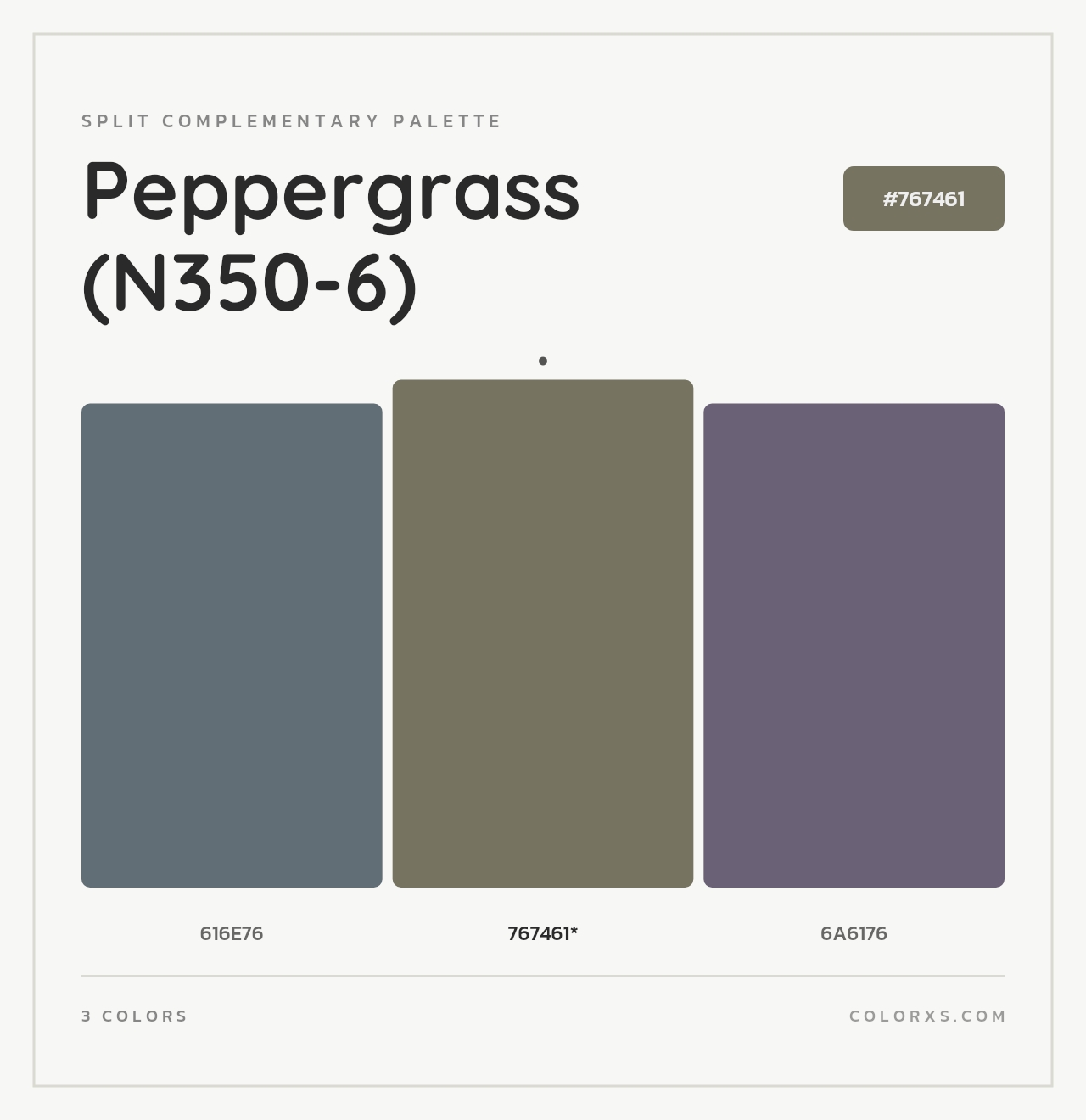Peppergrass (N350-6) - Split-Complementary Color Palette