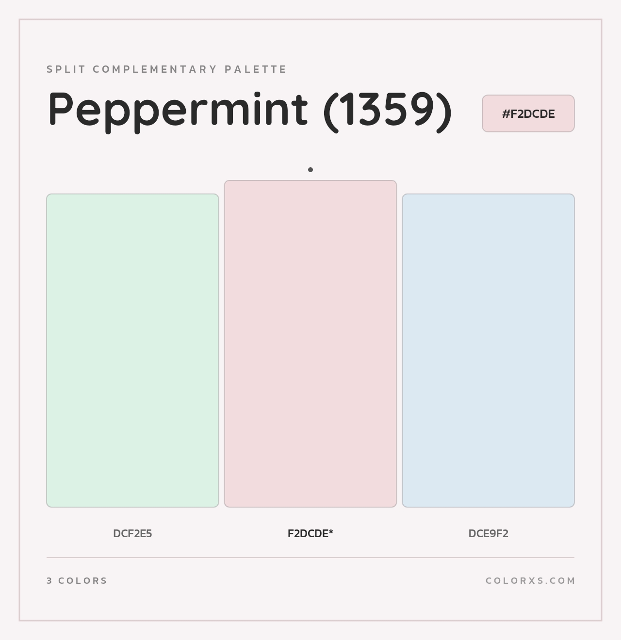 Peppermint (1359) - Split-Complementary Color Palette