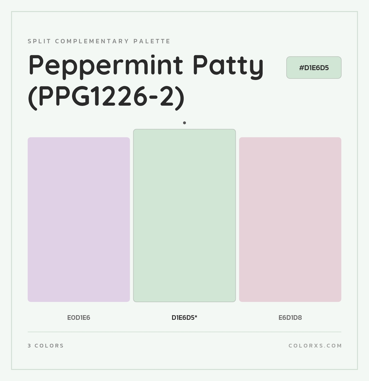 Peppermint Patty (PPG1226-2) - Split-Complementary Color Palette