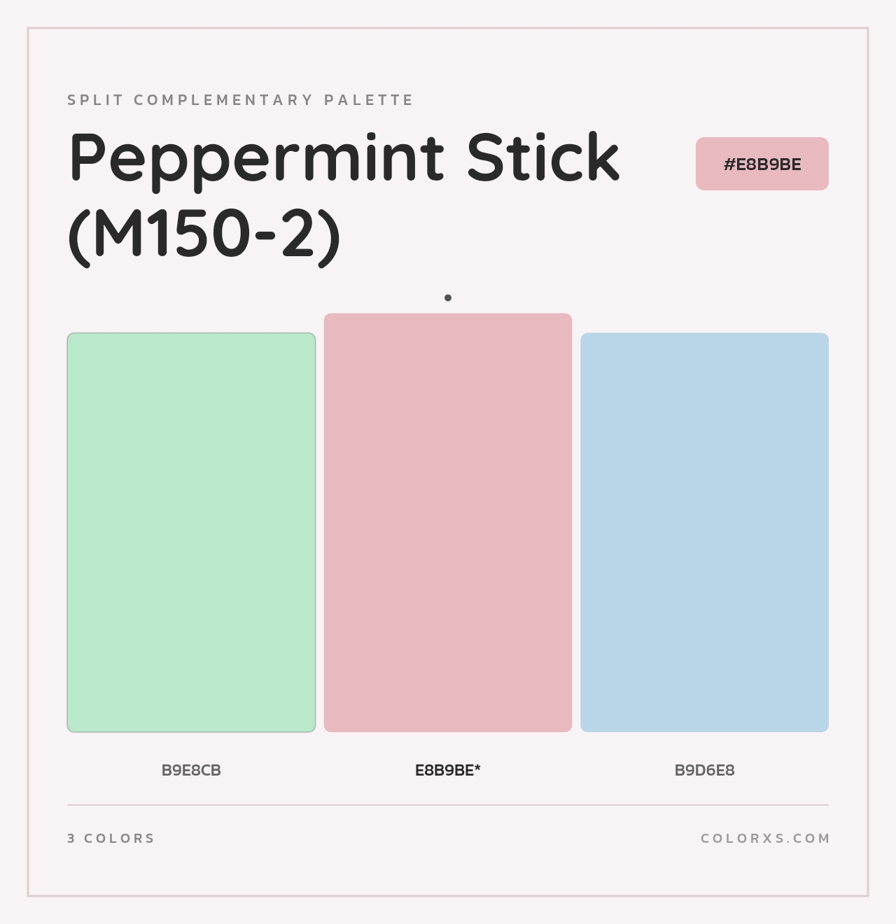 Peppermint Stick (M150-2) - Split-Complementary Color Palette