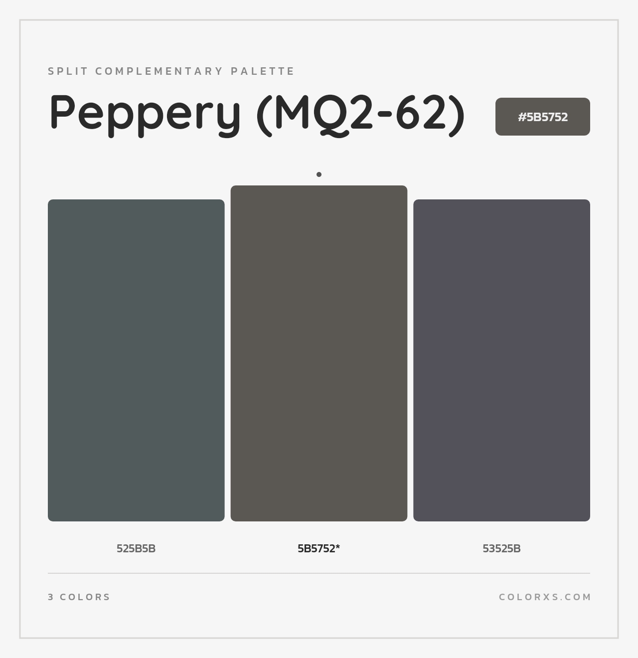 Peppery (MQ2-62) - Split-Complementary Color Palette