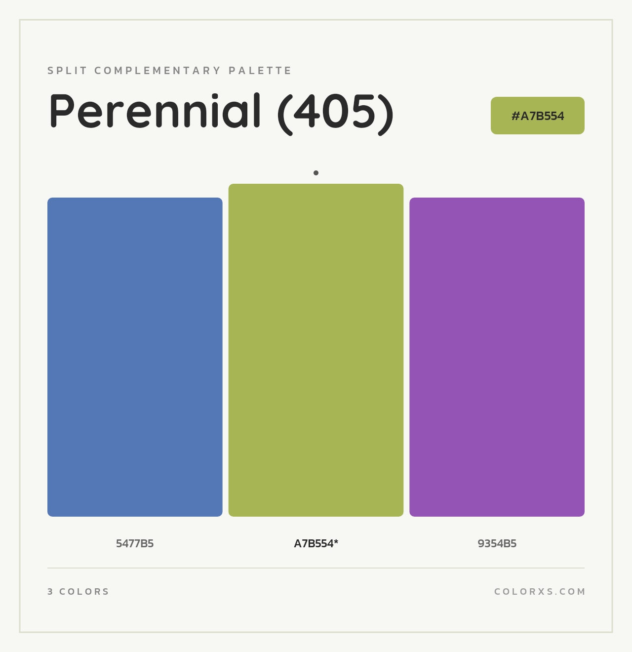 Perennial (405) - Split-Complementary Color Palette